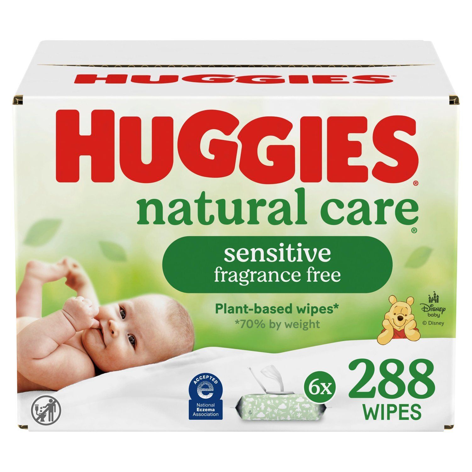 Huggies Natural Care Sensitive Fragrance Free Wipes, 288 count