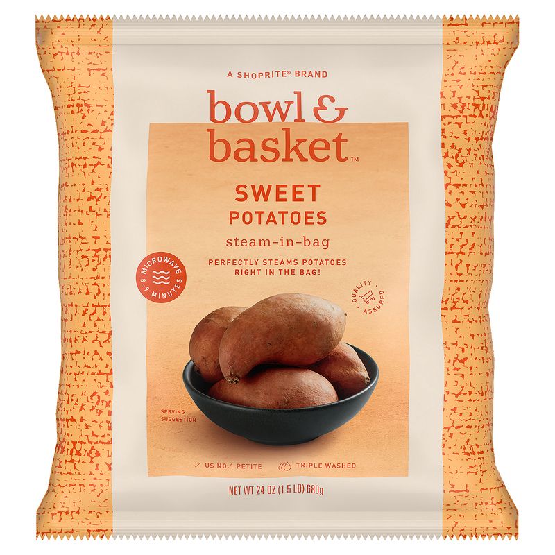 Bowl &amp; Basket Steam-in-Bag Sweet Potatoes, 1.5 lbs