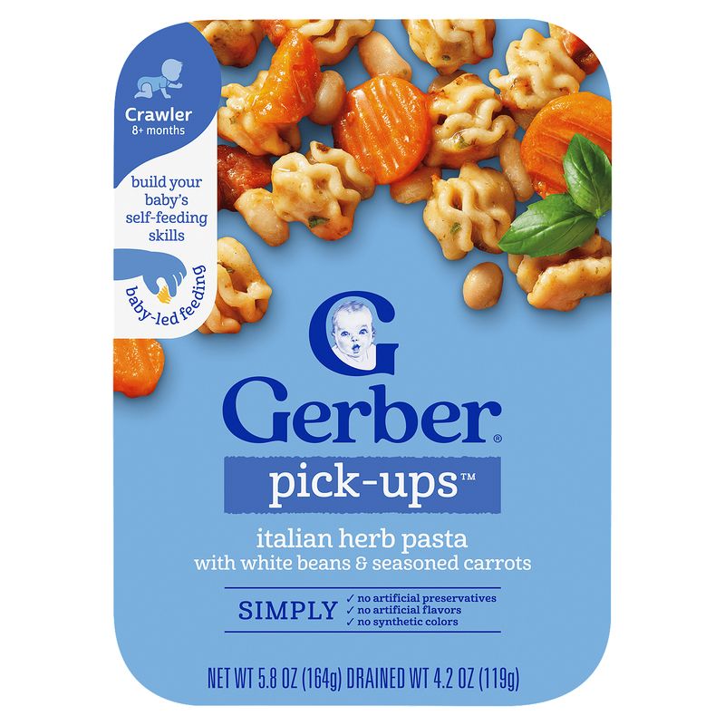Gerber Pick-Ups Italian Herb Pasta Baby Food, Crawler 8+ months, 5.8 oz