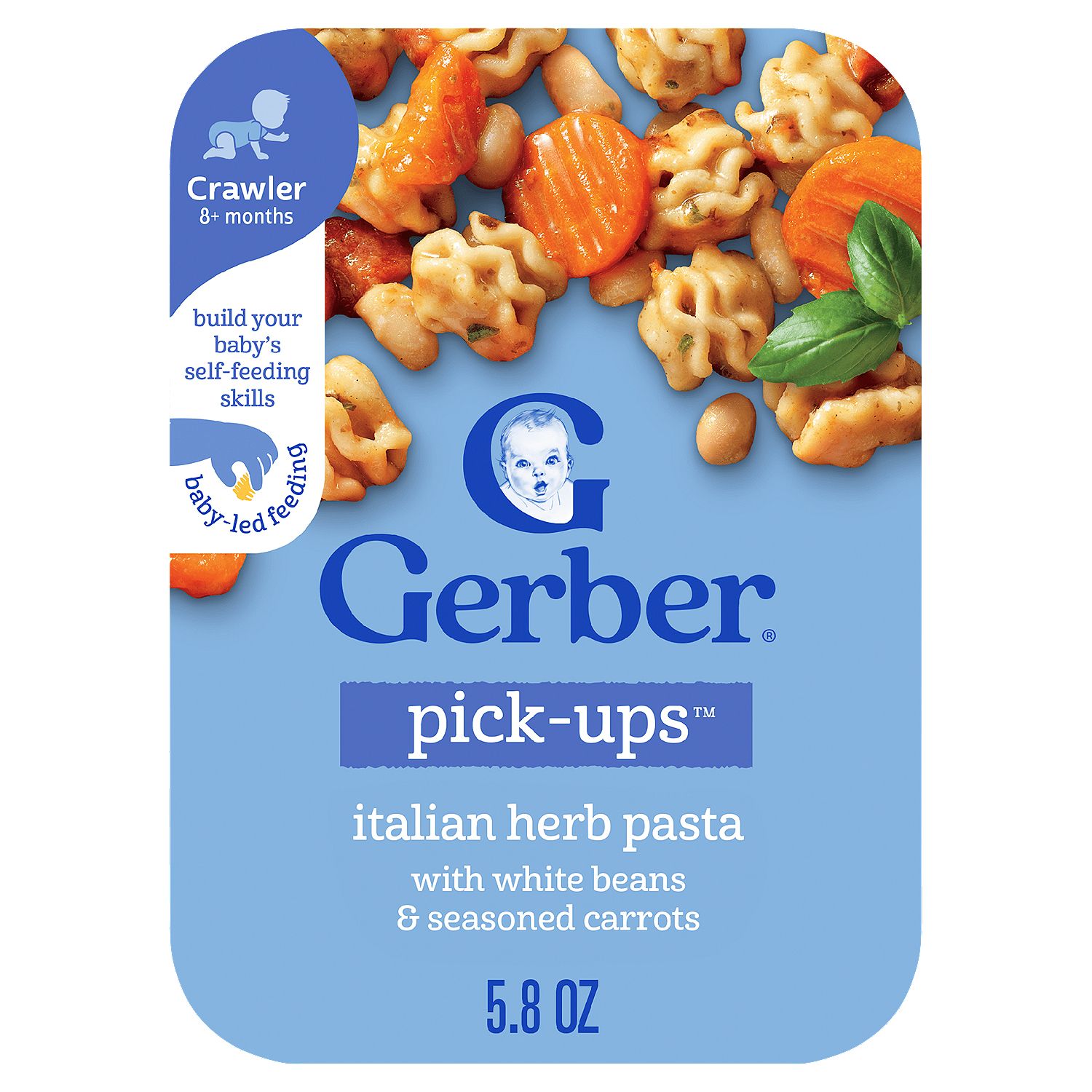 Gerber Pick-Ups Italian Herb Pasta Baby Food, Crawler 8+ months, 5.8 oz