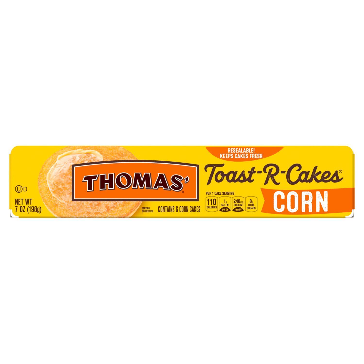 Thomas' Toast-R-Cakes Corn Cakes, 6 count, 7 oz