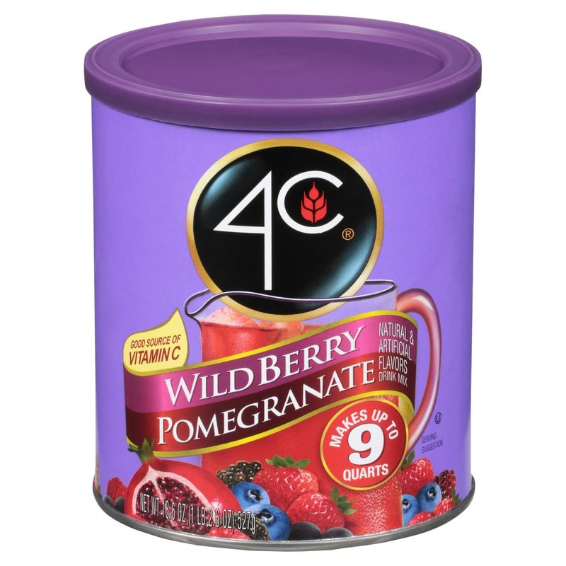 4C Wild Berry Pomegranate Drink Mix, 18.6 oz