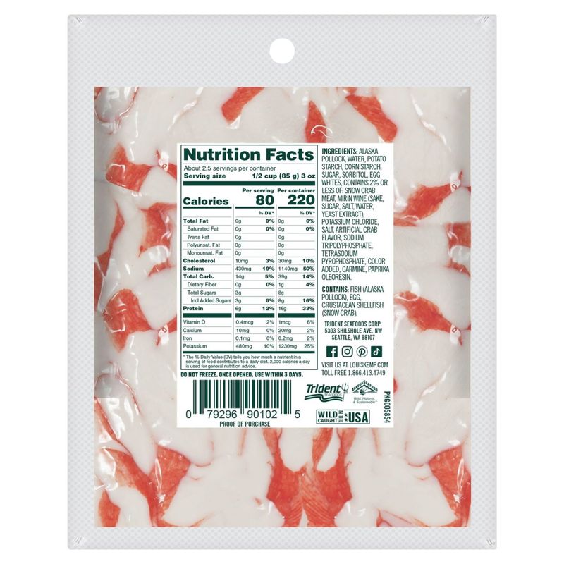 Louis Kemp Chunk Style Crab Delights, 8 oz