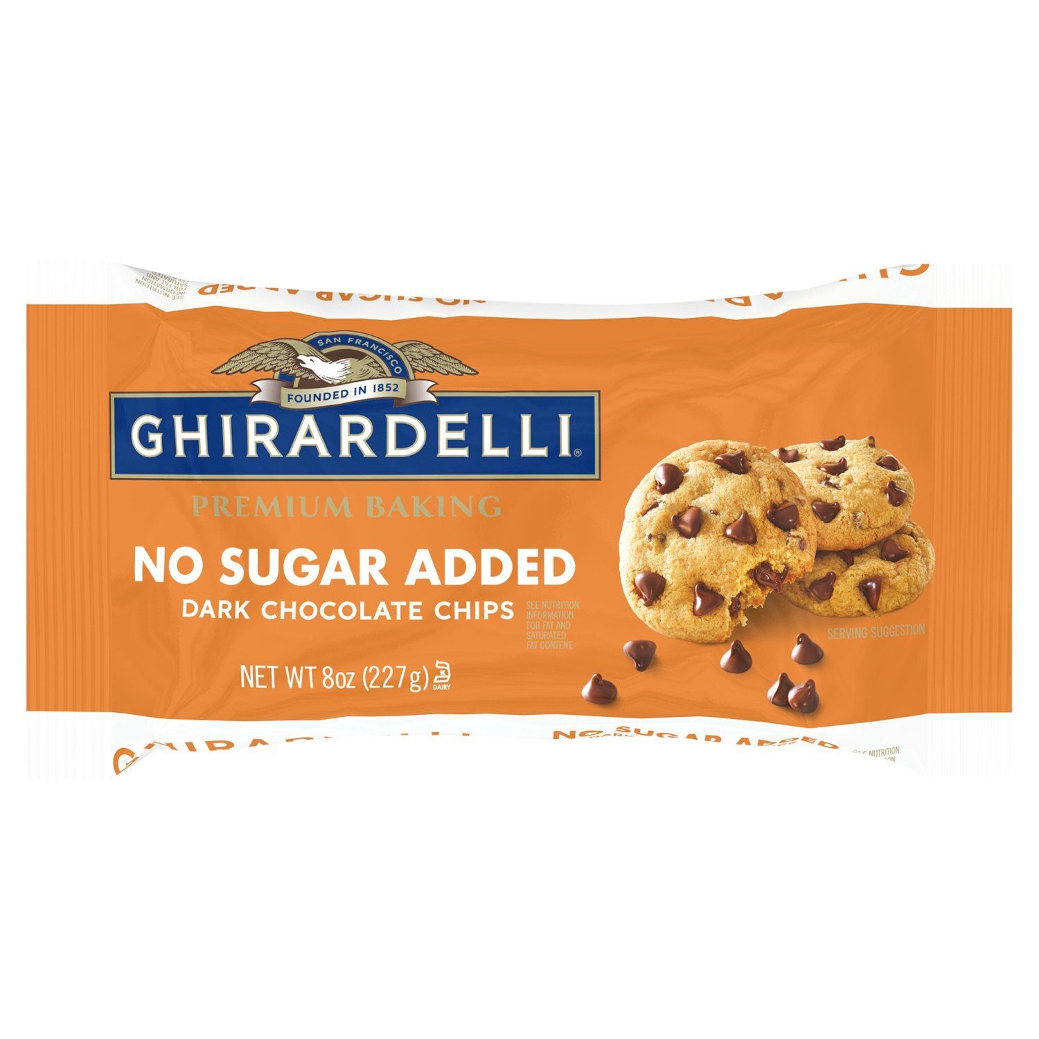 Ghirardelli No Sugar Added Dark Chocolate Chips, 8 oz