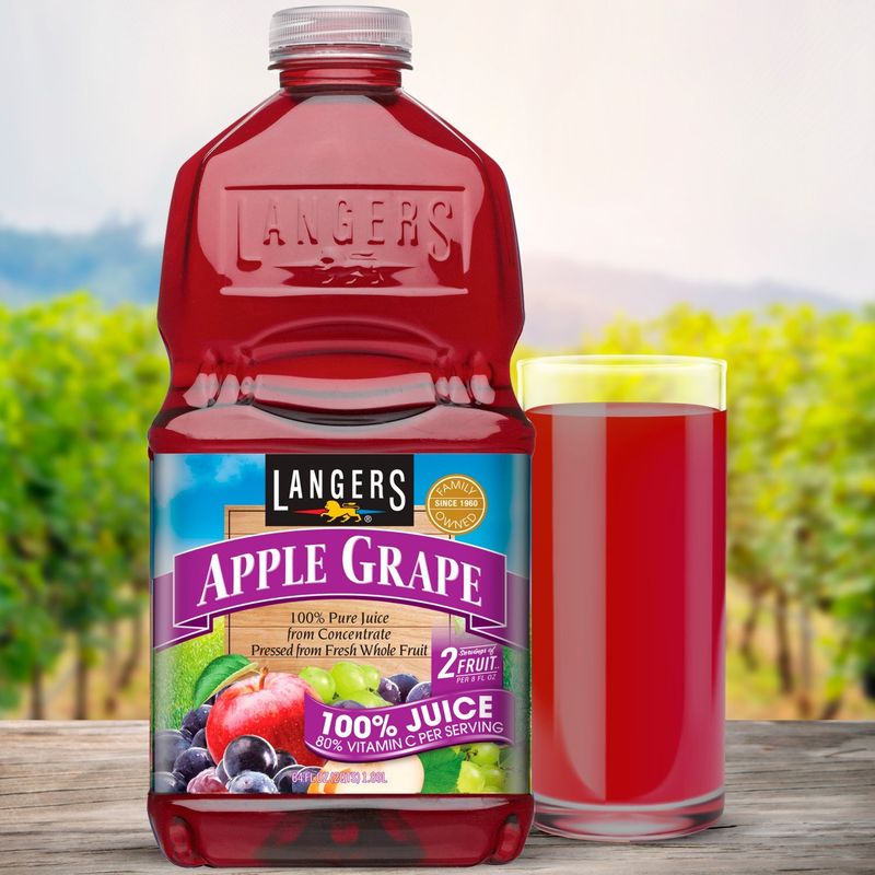Langers Apple Grape 100% Juice, 64 fl oz