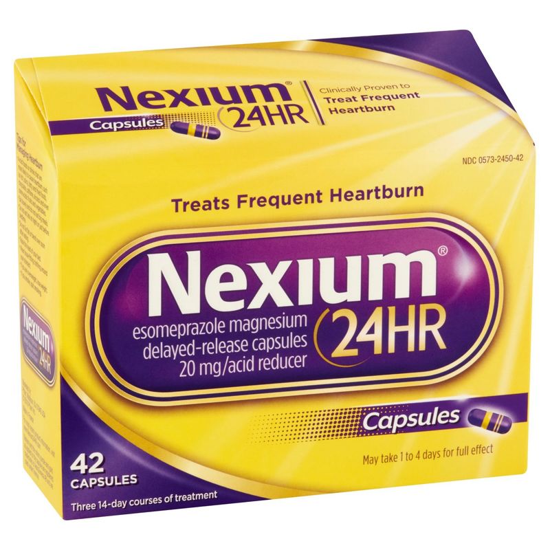 Nexium 24hr Esomeprazole Magnesium Delayed-Release Capsules, 20 mg, 42 count