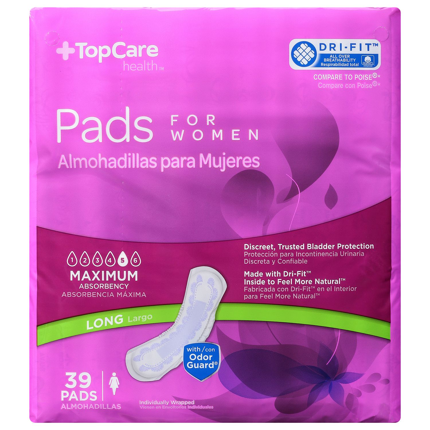 TopCare Bladder Control Pads, 39 each