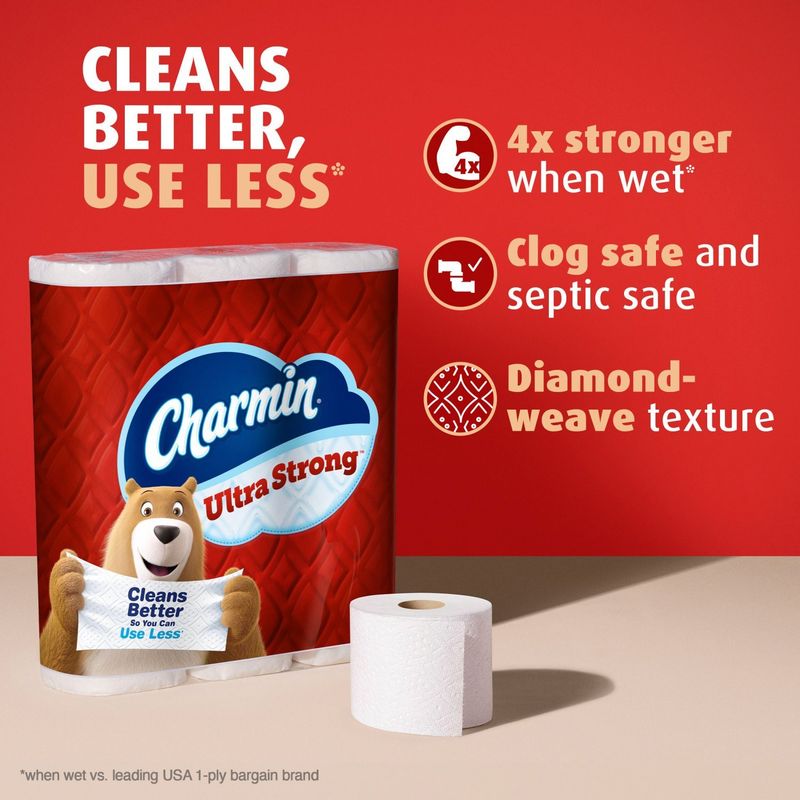 Charmin Ultra Strong Toilet Paper, 12 Mega Rolls
