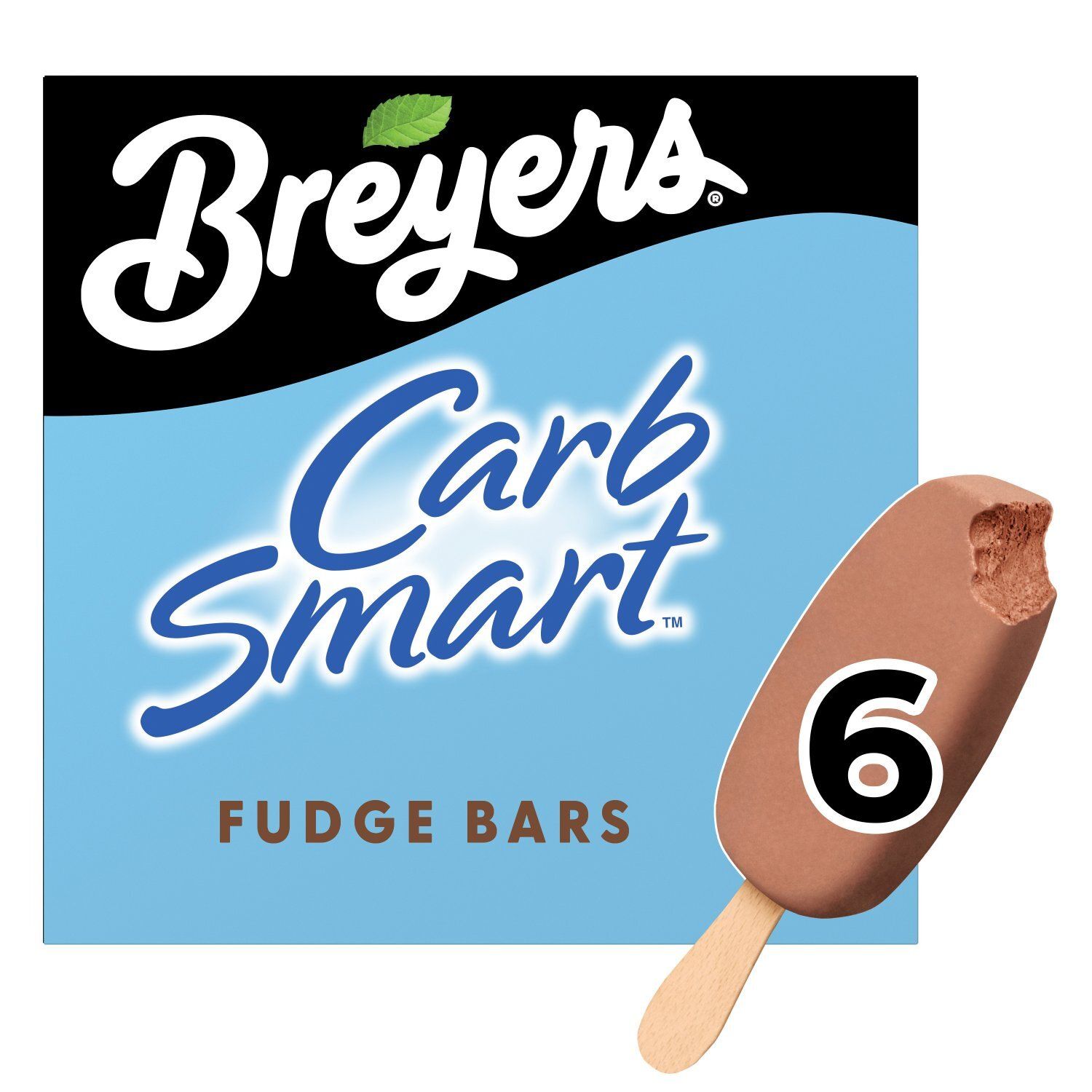 Breyers CarbSmart Fudge Frozen Dairy Dessert Bars, 6 count, 18 fl oz
