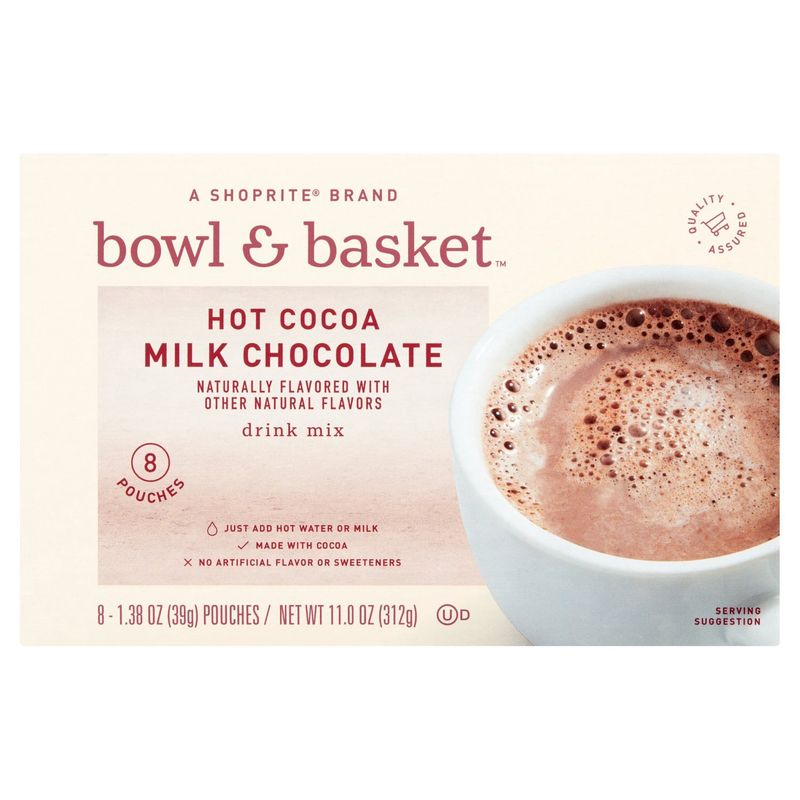 Bowl &amp; Basket Hot Cocoa Milk Chocolate Drink Mix, 1.38 oz, 8 count