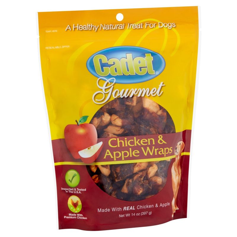 Cadet Gourmet Chicken &amp; Apple Wraps Treat for Dogs, 14 oz
