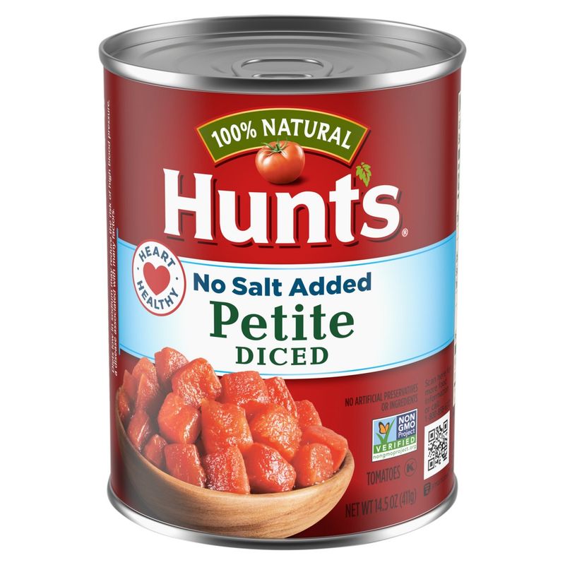Hunt's No Salt Added Petite Diced Tomatoes, 14.5 oz