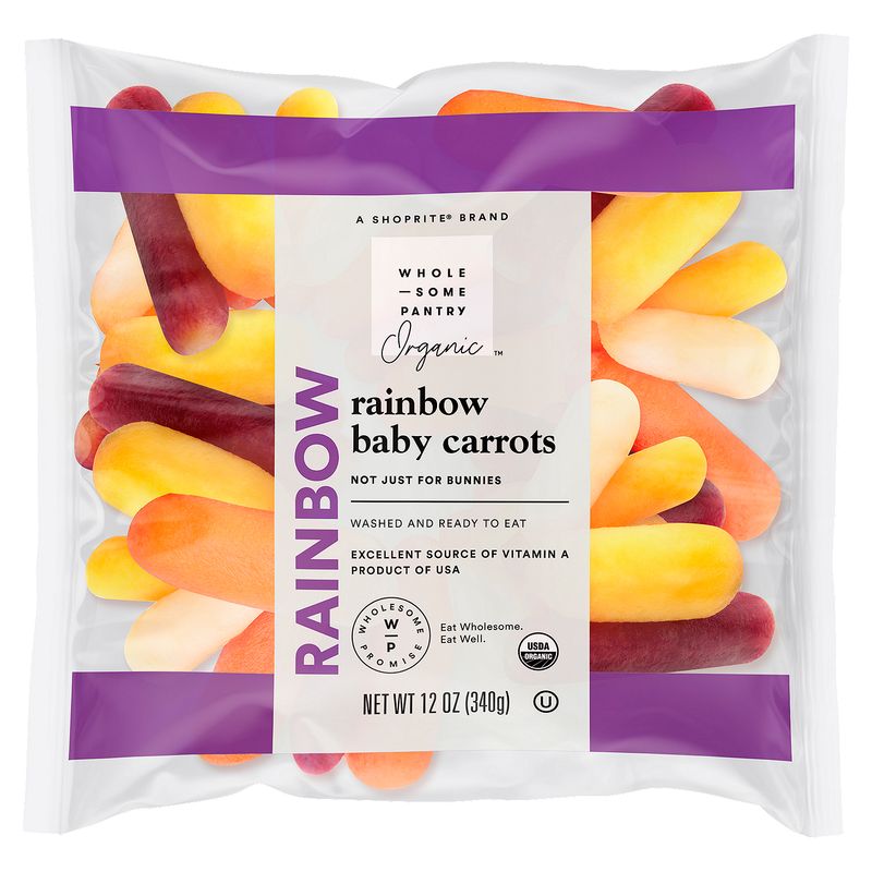 Wholesome Pantry Organic Rainbow Baby Carrots, 12 oz bag
