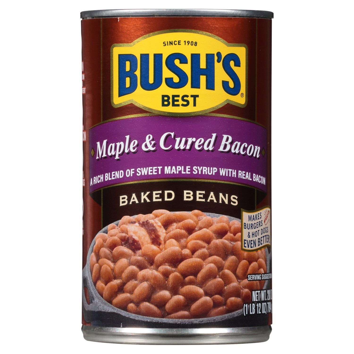 Bush's Best Maple &amp; Cured Bacon Baked Beans, 28 oz