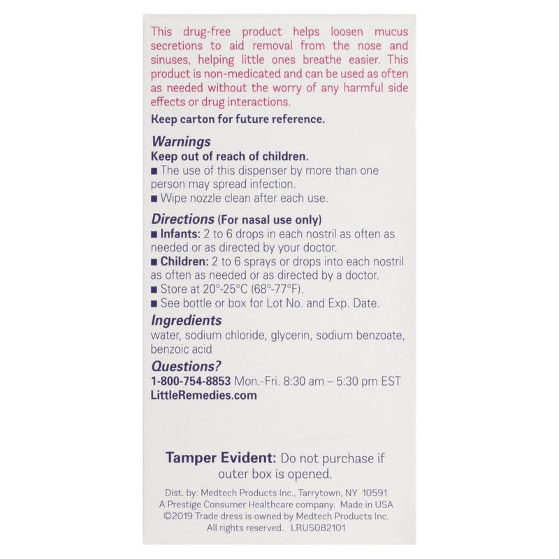 Little Remedies Breathe Easy Saline Spray + Drops, 0.5 fl oz
