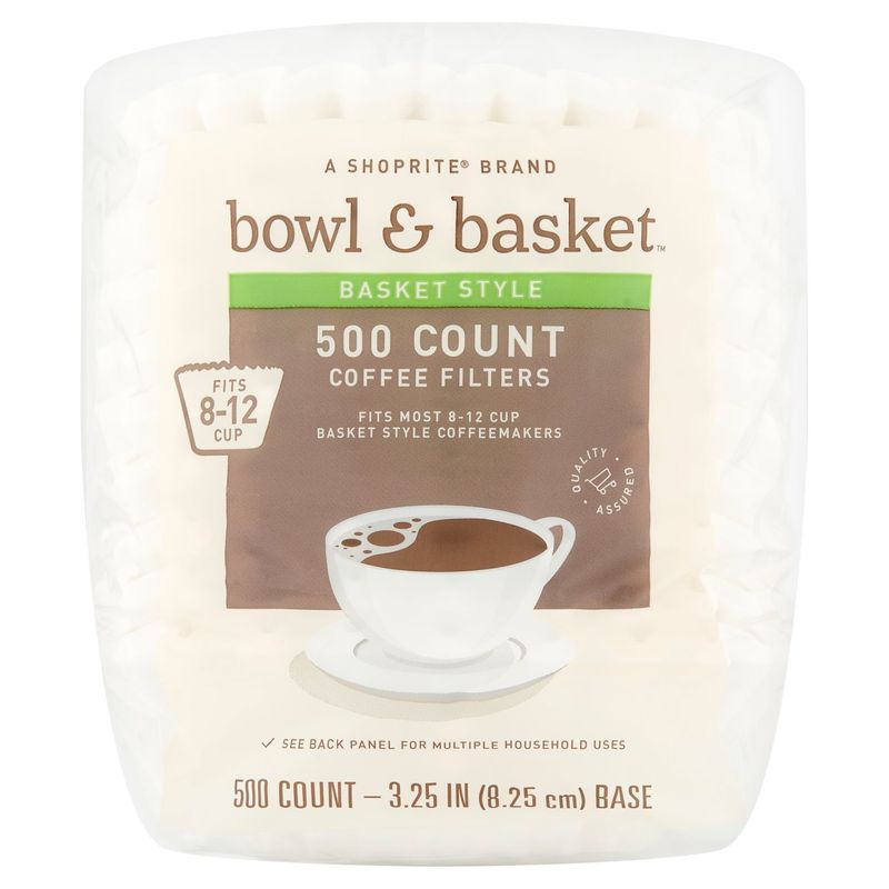Bowl &amp; Basket, Basket Style Coffee Filters, 500 count