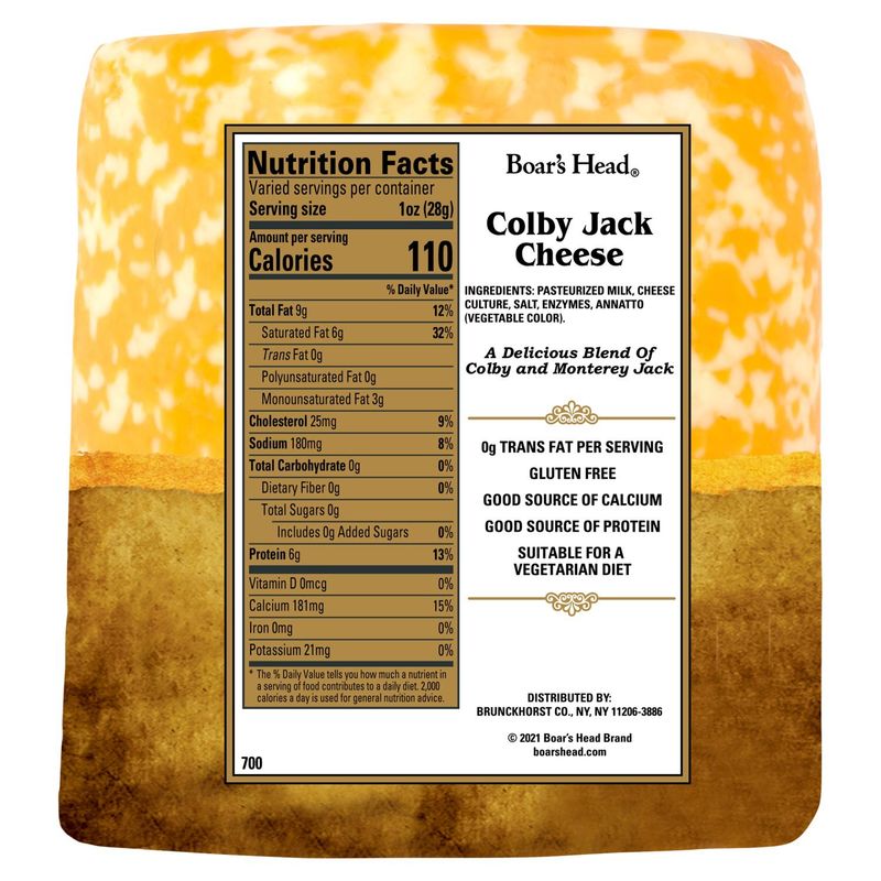 Boar's Head Colby Jack All Natural Cheese