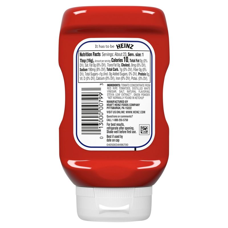 Heinz No Sugar Added Tomato Ketchup, 13 oz