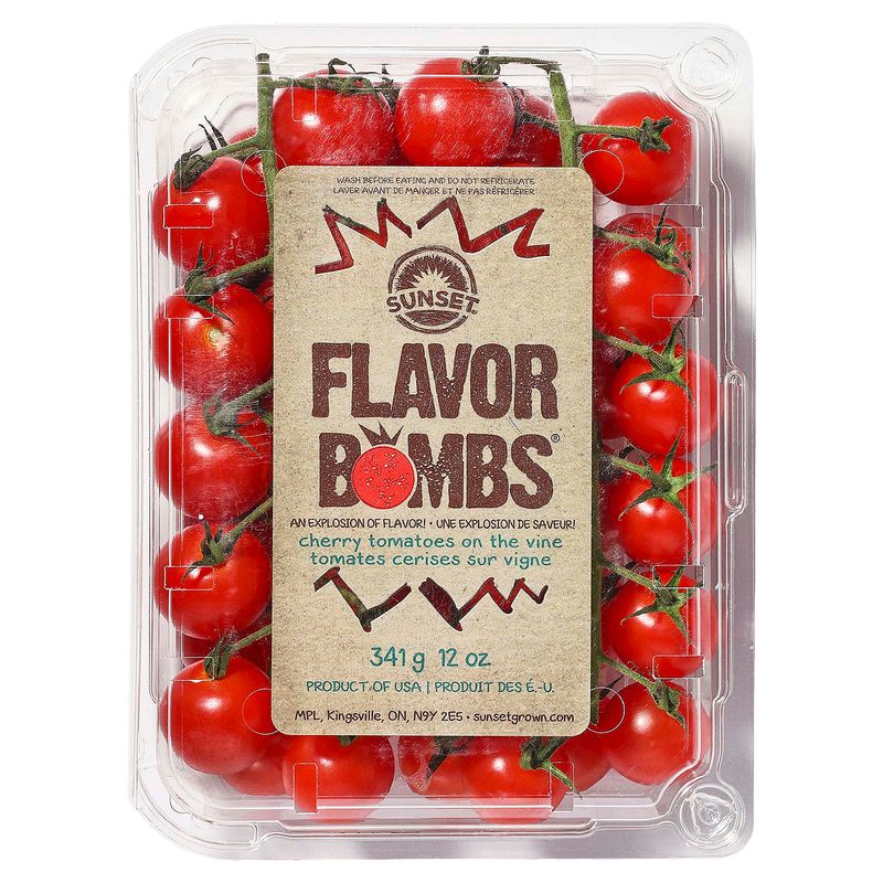 Sunset Flavor Bombs Cherry Tomatoes On-The-Vine, 12 oz
