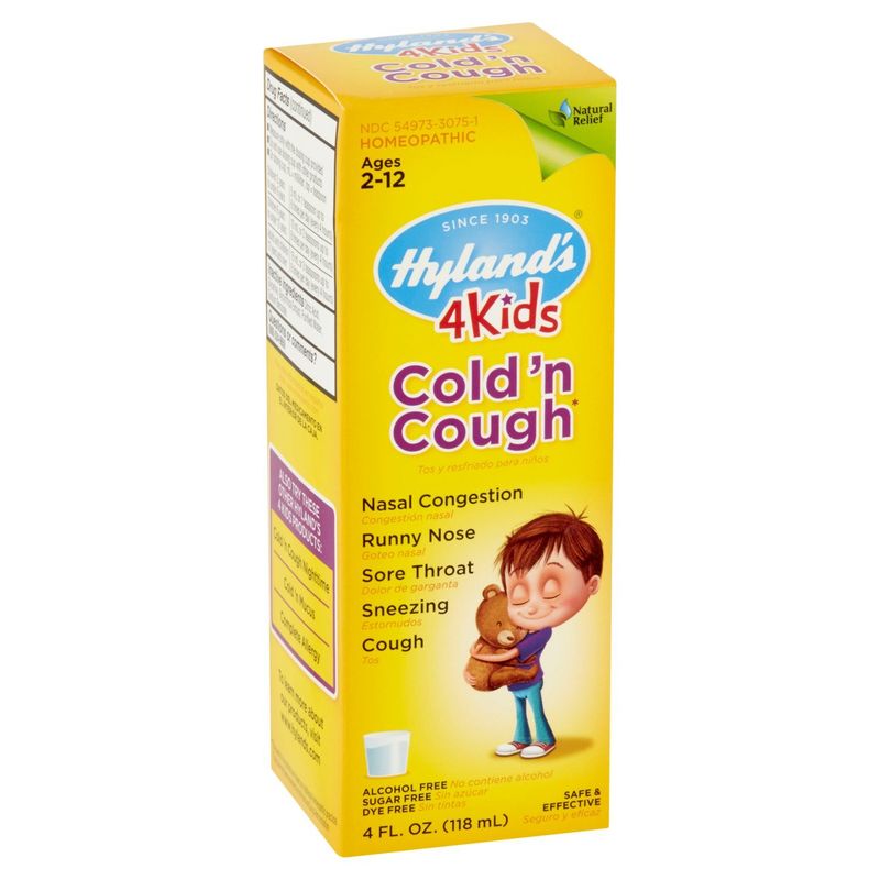 Hyland's 4 Kids Cold 'n Cough Liquid, Ages 2-12, 4 fl oz