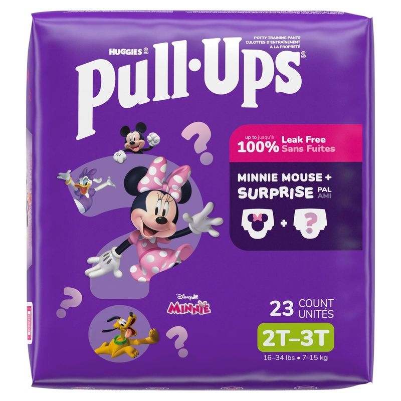 Huggies Pull-Ups Disney Jr. Minnie Potty Training Pants, Size 2T-3T, 16-34 lbs, 23 count