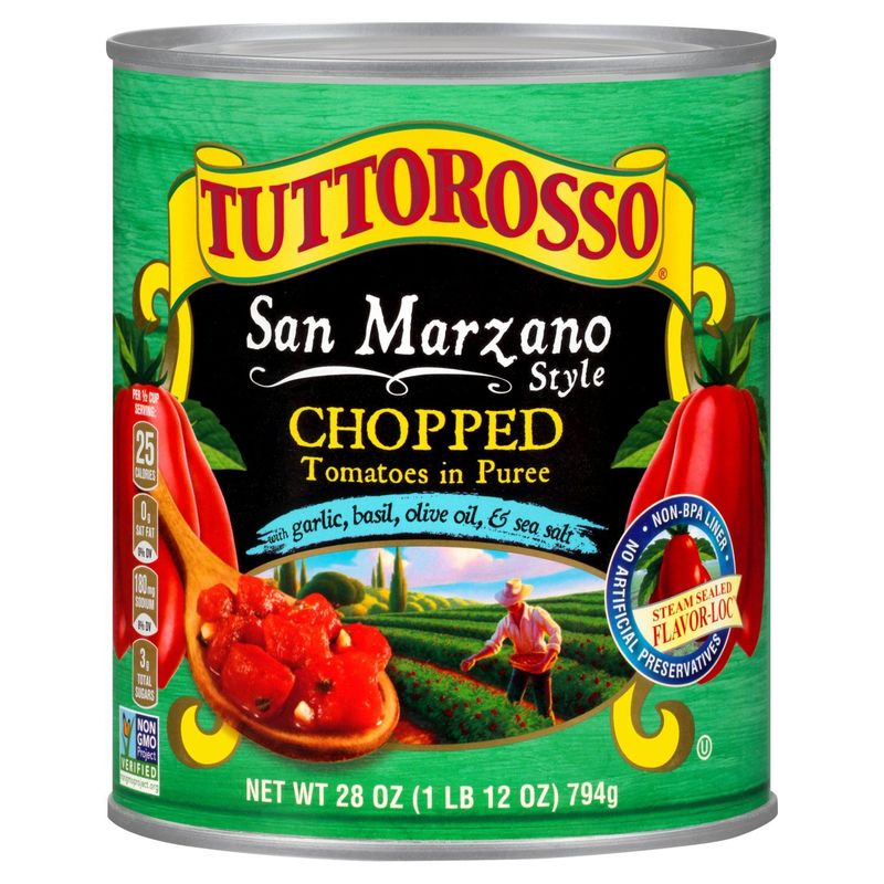Tuttorosso San Marzano Style Chopped Tomatoes in Puree, 28 oz
