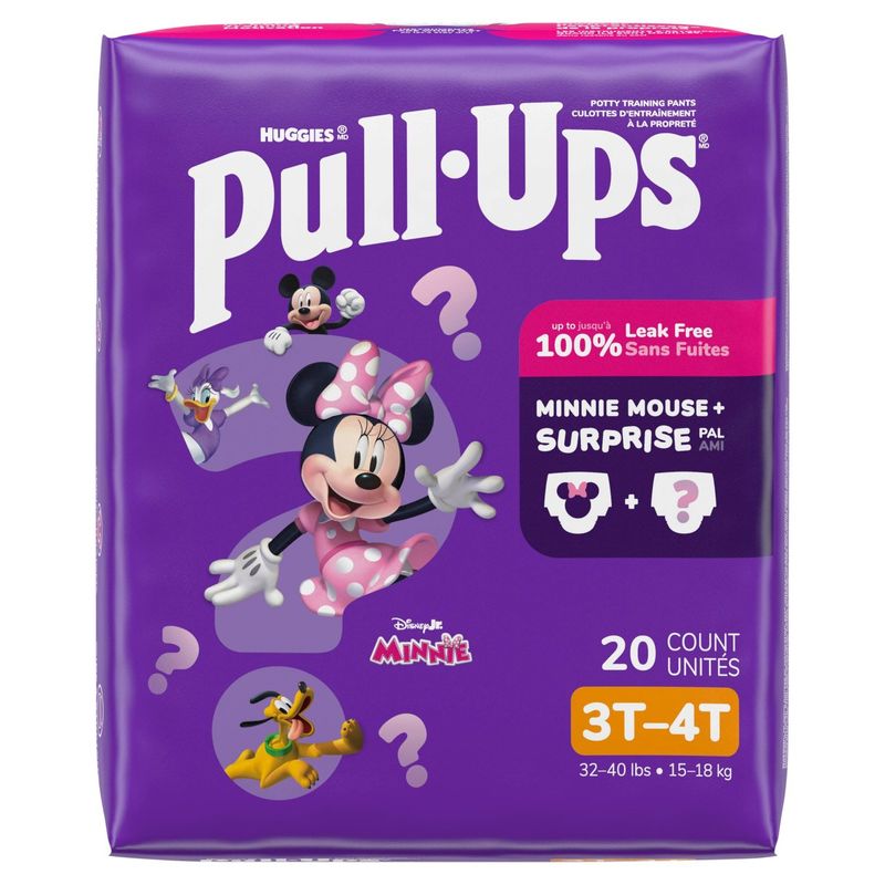 Huggies Pull-Ups Disney Jr. Minnie Potty Training Pants, Size 3T-4T, 32-40 lbs, 20 count