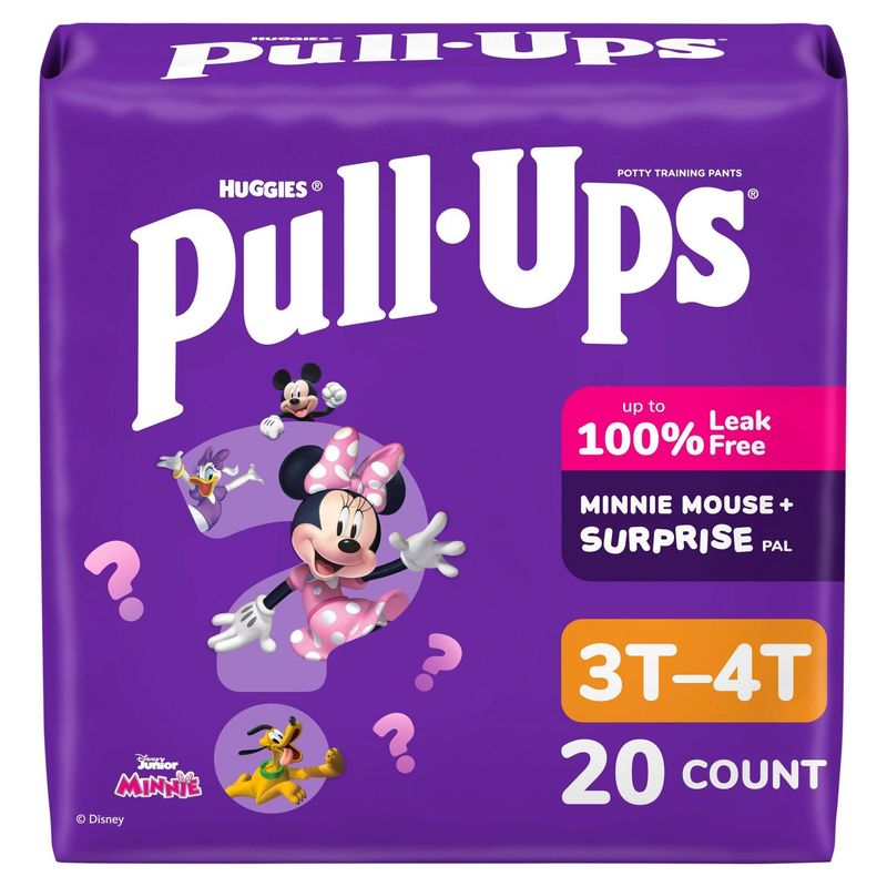 Huggies Pull-Ups Disney Jr. Minnie Potty Training Pants, Size 3T-4T, 32-40 lbs, 20 count