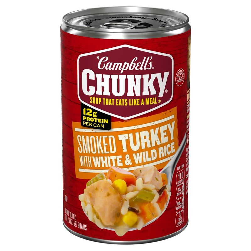 Campbell's Chunky Smoked Turkey with White &amp; Wild Rice Soup, 18.6 oz