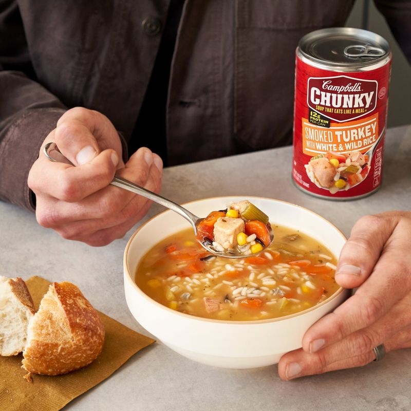 Campbell's Chunky Smoked Turkey with White &amp; Wild Rice Soup, 18.6 oz