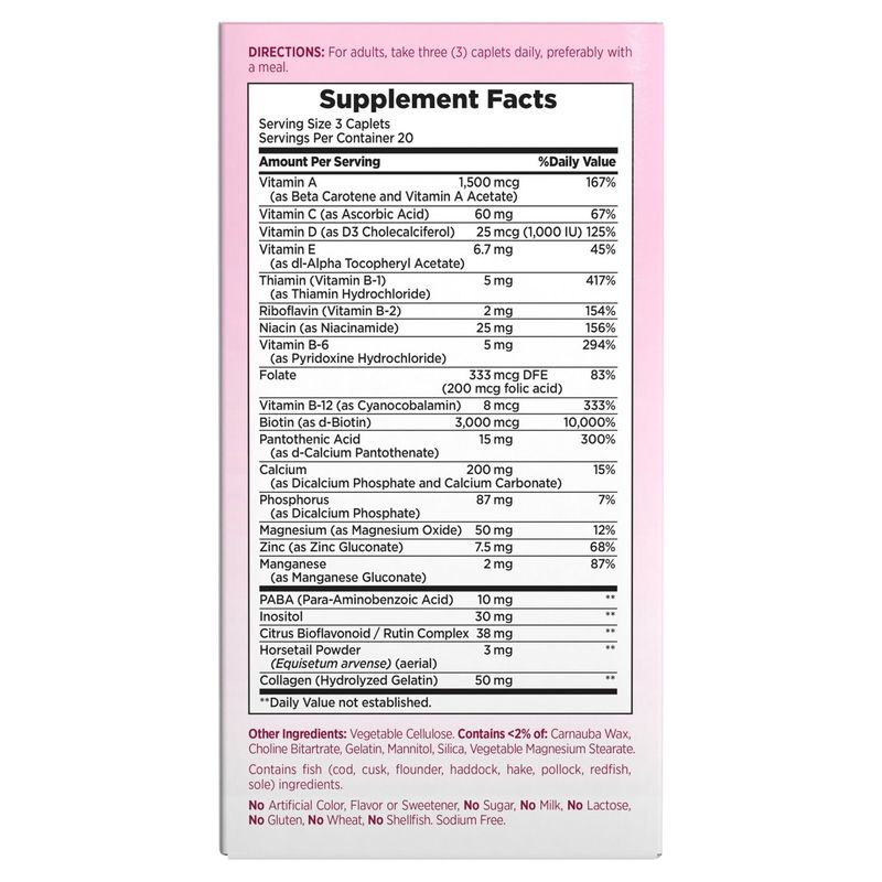 Nature's Bounty Optimal Solutions Multivitamin Supplement, 3,000 mcg, 60 count