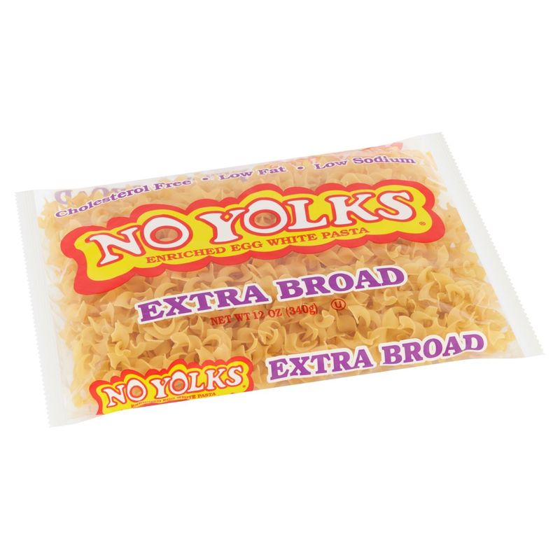 No Yolks Extra Broad Enriched Egg White Pasta, 12 oz