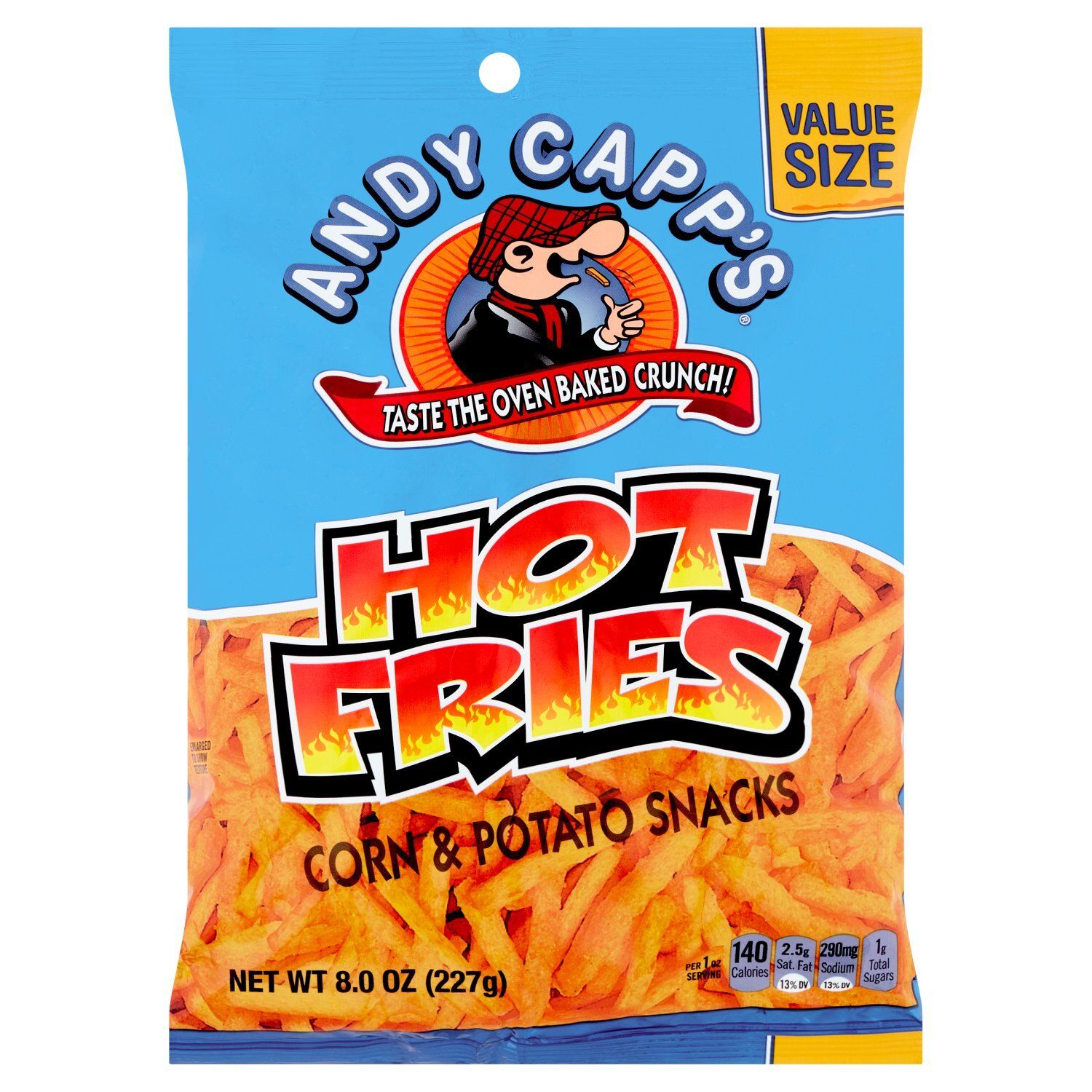 Andy Capp's Hot Fries Corn &amp; Potato Snacks Value Size, 8.0 oz.