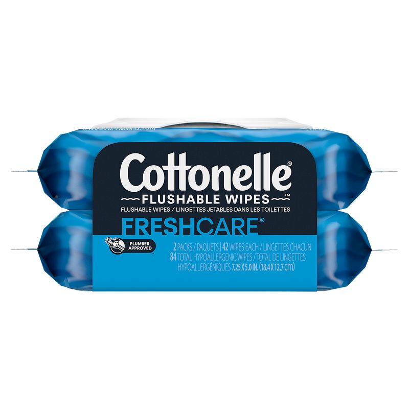 Cottonelle FreshCare Flushable Wipes, 42 count, 2 pack