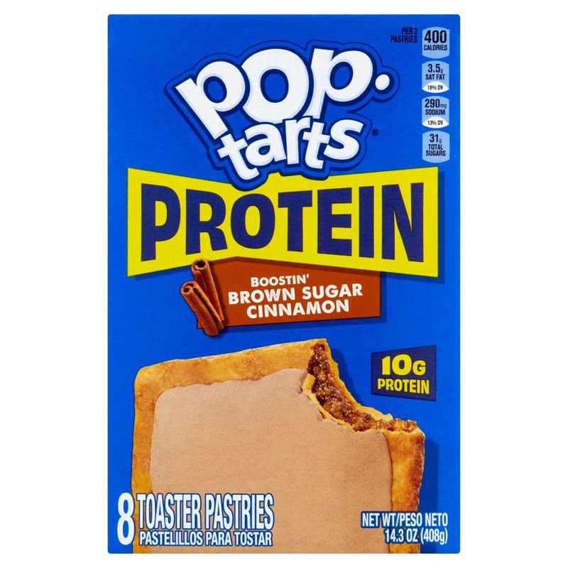 Pop-Tarts Protein Boostin' Brown Sugar Cinnamon Toaster Pastries, 8 count, 14.3 oz