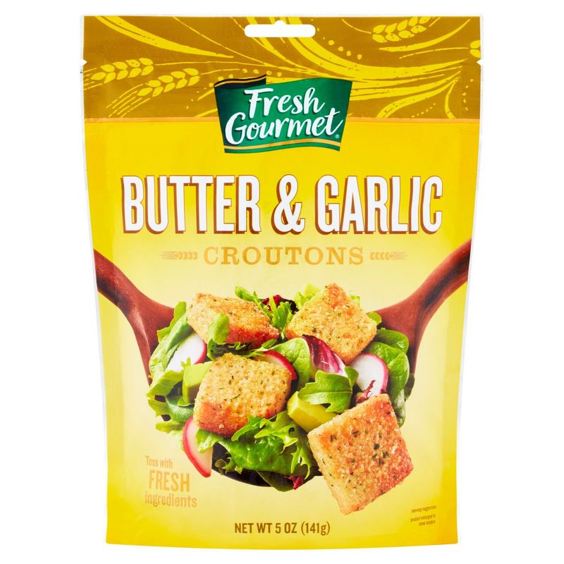Fresh Gourmet Butter &amp; Garlic Croutons, 5 oz