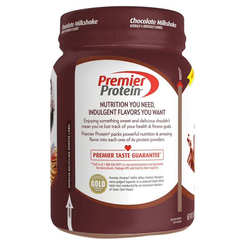 Premier Protein Chocolate Milkshake Protein Powder, 24.5 oz