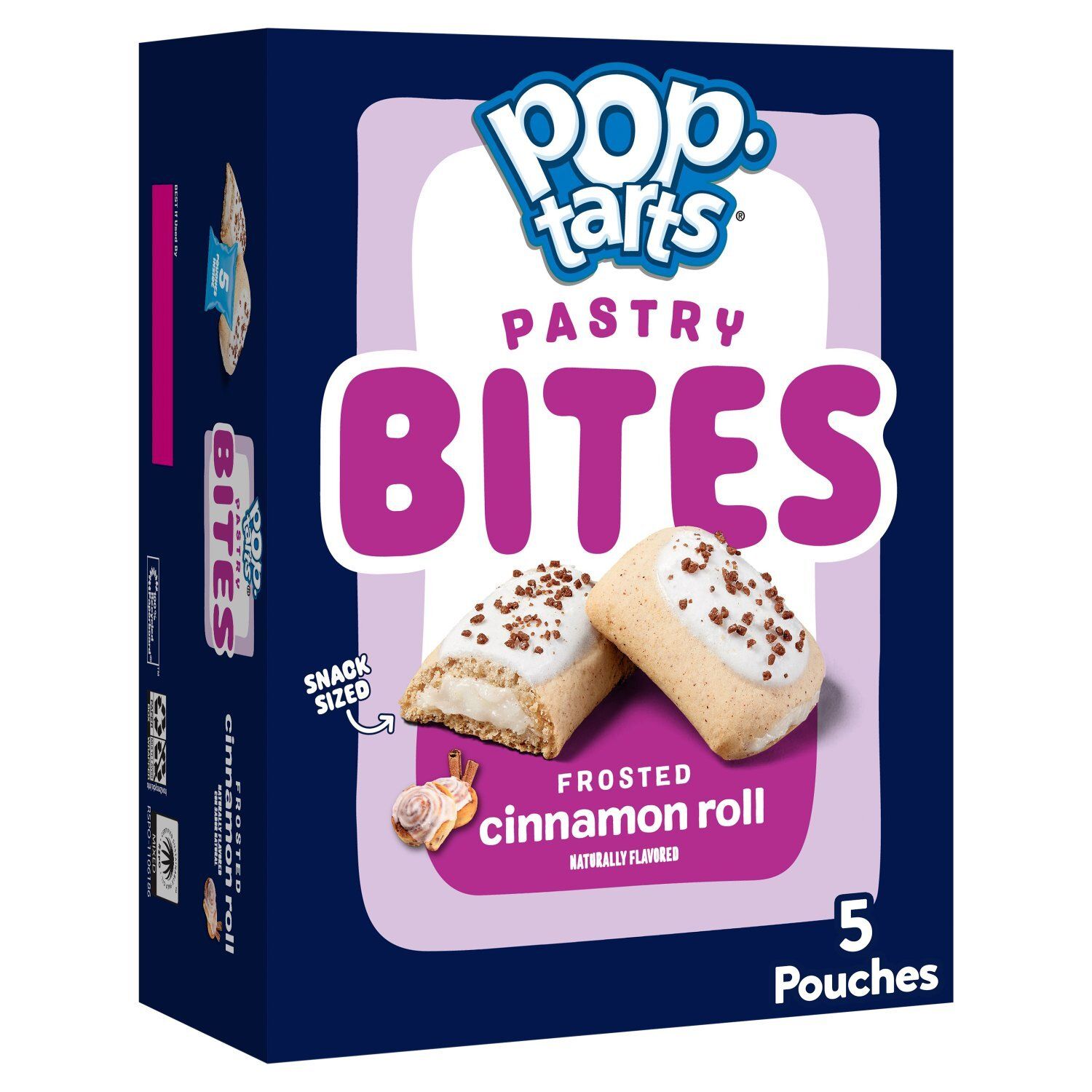 Pop-Tarts Frosted Cinnamon Roll Tasty Filled Pastry Bites, 1.4 oz, 5 count