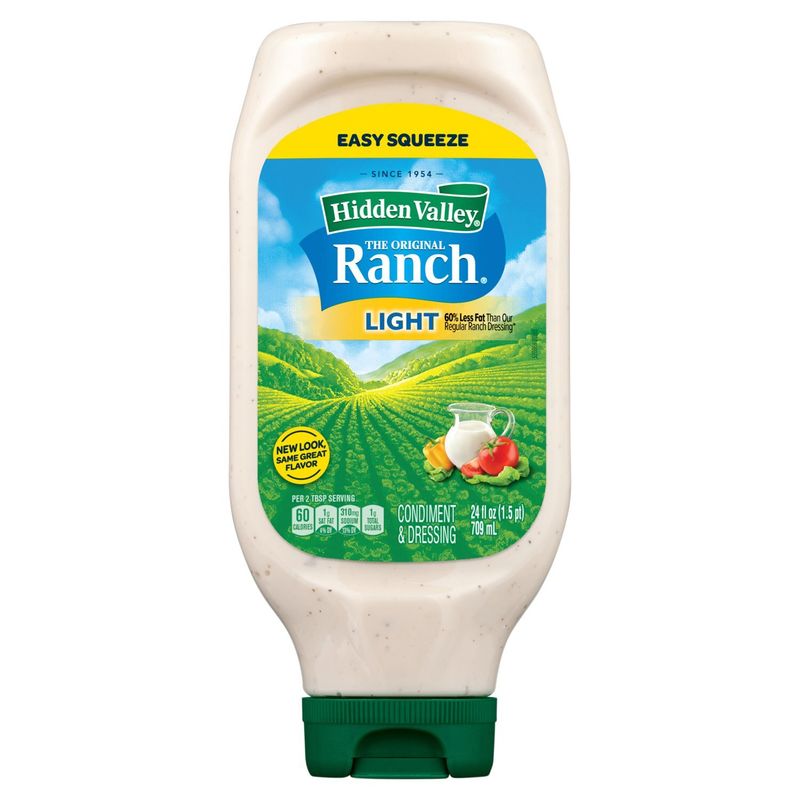 Hidden Valley The Original Ranch Light Condiment &amp; Dressing, 24 fl oz