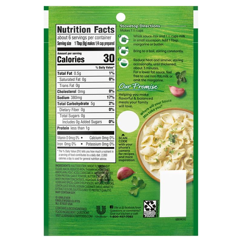 Knorr Sauce Mix Garlic &amp; Herb 1.6 oz
