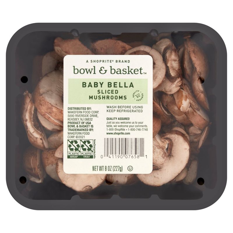 Bowl &amp; Basket Baby Bella Sliced Mushrooms, 8 oz