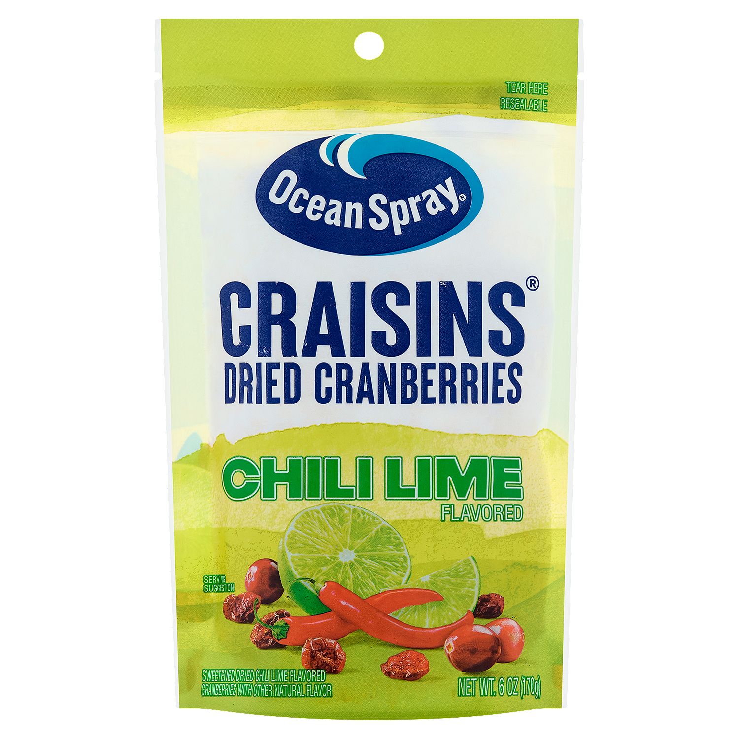 Ocean Spray Craisins Chili Lime Flavored Dried Cranberries, 6 oz