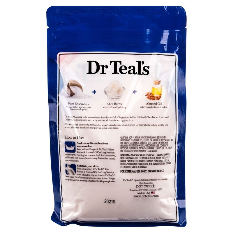 Dr Teal's Epsom Shea Butter &amp; Almond Oil, 3 lbs