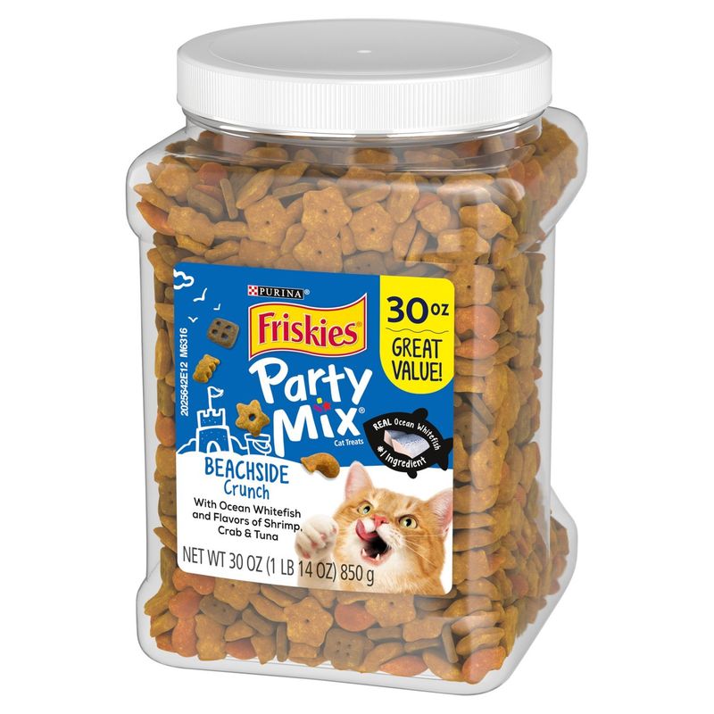 Purina Friskies Party Mix Beachside Crunch Cat Treats, 30 oz