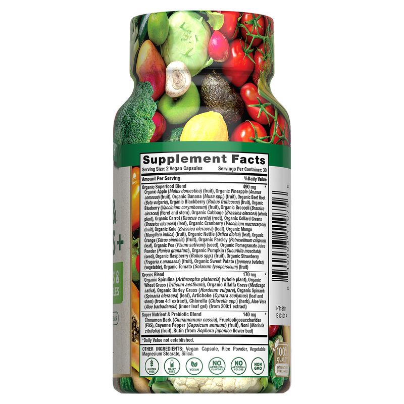Nature's Truth Daily Fruits &amp; Veggies+ Dietary Supplement, 60 count