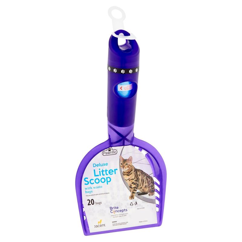 Jacent Pawrific Deluxe Litter Scoop with Waste Bags