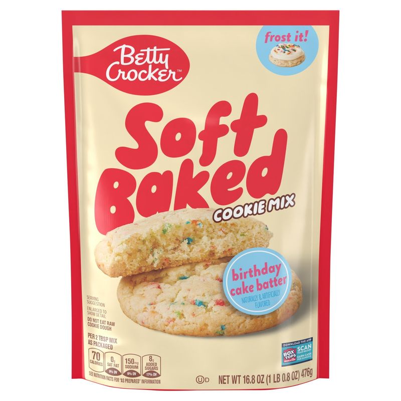 Betty Crocker Birthday Cake Batter Soft Baked Cookie Mix, 16.4 oz