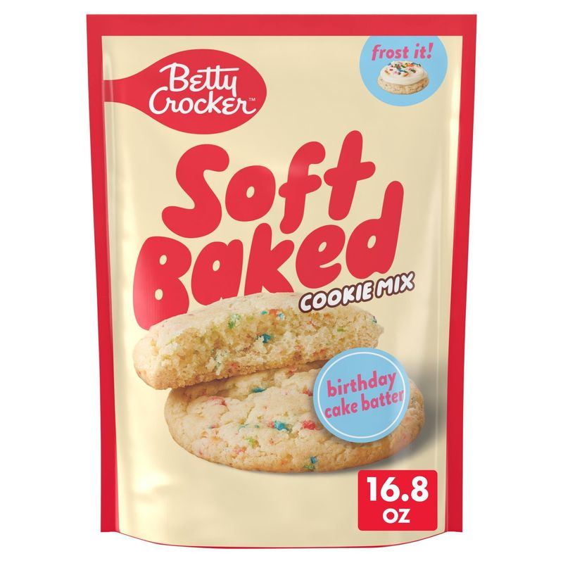 Betty Crocker Birthday Cake Batter Soft Baked Cookie Mix, 16.4 oz