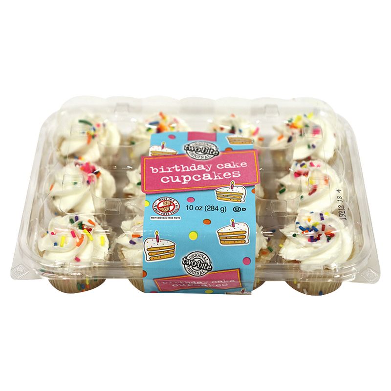 Two-Bite Original Birthday Cake Cupcakes, 10 oz
