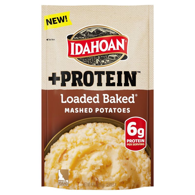 Idahoan +Protein Loaded Baked Mashed Potatoes, 4.6 oz